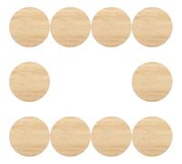 Amosfun 10pcs 6cm Round Bamboo DIY Painting Blanks Unfinished Wooden Slices for Crafting Art Projects