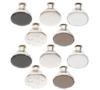 Amosfun 10pcs Adjustable Metal Jeans Buttons, Stretchable Waist Snap Fasteners, Detachable No-Nail Replacement for Pants, Thin Waist Fit, Universal DIY Clothes Accessories Random Style