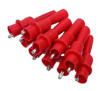 Amosfun 10pcs Alligator Clip Test Lead Clips Electrical Connector with Strong Clamping Force Nickel-Plated Steel PVC Insulated Sleeves for Laboratory Environments