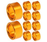 Amosfun 10pcs Aluminium Foot Rings for Pigeons and Doves, Comfortable Identification Bird Leg Bands in Golden Colour, for Training and Health Monitoring