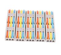 Amosfun 10pcs Compact Lever Nut Wire Connectors Quick Connect Electrical Terminal Blocks for Auto Wiring Spring Wire Connection Kit for LED Strips and Lighting