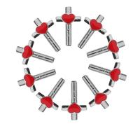 Amosfun 10pcs Cross Heart Brooch Pins Lightweight Alloy Religious Lapel Pins with Quick and Safe Attachment for Hats and Handbags Suitable for Church Events and Easter Occasions