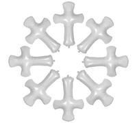 Amosfun 10PCS Cross Shape Baptism Balloons White Memorial Religious Decorations for Christening First Holy Communion and Church Party Easy to Hang Lightweight Religious Cross Balloons for