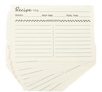 Amosfun 10Pcs Dietary Recipe Cards Compact Daily Use Papers Smooth Surface for Easy Writing for Home Cooking High Grade Material for Recording Recipes