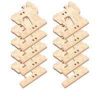 Amosfun 10pcs DIY Sewing Machine Wood Chips Unpainted Wood Slices Beige Creative Decorative Wooden Craft Suitable for Graffiti Developing Hands-on Ability for Decorating Christmas Parties