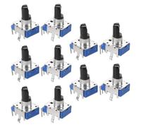 Amosfun 10pcs Dual Gang Rotary Potentiometer with 4 Pins for Electronic Piano and Mixer Board, Vertical Mount Design with Smooth Rotation and Volume Imbalance Prevention, for Keyboard