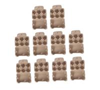 Amosfun 10pcs Egg Tray Holder Container Organizer for Kitchen Storage Made of Paper Material for Eggs in Fridge Organiser