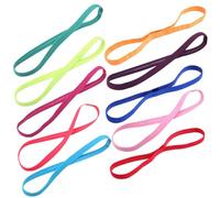 Amosfun 10pcs Elastic Yoga Headbands for Women Non Slip Sports Headwraps with Excellent Workmanship Cloth Material Assorted Candy Colours for Running and Tennis Random Color