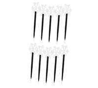 Amosfun 10pcs Holiday Light Accessories Snowflake Decorative Garden Stake Lights for Outdoor Christmas Lightweight Space-Saving Lawn Decorations