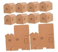 Amosfun 10PCS House Shaped Candy Boxes Paper Party Favor Boxes Compact for Wedding Bridesmaid Treats and Small Presents Packaging