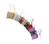Amosfun 10pcs Japanese Omamori Amulet Charms Traditional Embroidered Hanging Sachets for Luck Health Wealth Fortune Lightweight Portable Feng Shui Pendants for Bags Cars Travel Gifts