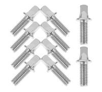 Amosfun 10pcs M6 Drum Screws Kit Silver-plated Iron Metal Drum Set Screws Replacement with Fine Polishing Sturdy Hardware for Professional Drummers and Beginners