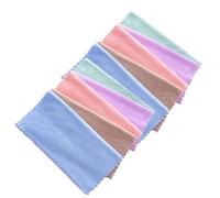 Amosfun 10pcs Makeup Remover Cloths Soft Coral Fleece Microfiber Wash Cloths Face Towels for Mild Cleaning at Home Or Travel Use, Easy to Carry and Skin-friendly Random Color