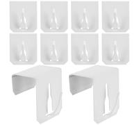 Amosfun 10pcs No-Drill Over The Door Metal Hooks Universal Hanging Hooks for Hats, Towels, Bags, Clothes in Kitchen, Bathroom and Bedroom Storage Organizer