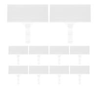 Amosfun 10pcs Plastic Shelf Label Clips with Blank Cards 76x35mm for Supermarket Basket Bin Wire Shelf Price Tag Holders Retail Display