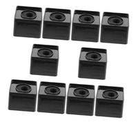 Amosfun 10pcs Portable Square Cube Microphone Flag Station Abs Logo Interview Cube for Karaoke Mic Pop Filter