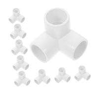 Amosfun 10pcs PVC Y-Shaped Three-Way Pipe Connectors for Greenhouse DIY Structure Heavy Duty Tube Corner Fittings with Glossy White Finish for Sturdy Water Pipe Connections