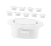 Amosfun 10pcs Radar Hole Cover Plastic Car Hole Caps Front Rear Bumper Universal Compatibility Precise Fit White Protection for Rear Bumper
