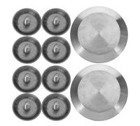 Amosfun 10pcs Stainless Steel Blind Sidewalk Guide Studs Weatherproof Anti-slip Tactile Warning Markers for Public Pathway Safety and Accessibility