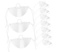 Amosfun 10PCS Transparent Catering Masks with Anti-fog Technology for Restaurants Food Trucks and Nail Salons Reusable Breathable Plastic Shield for Comfortable Wear and Clear Visibility