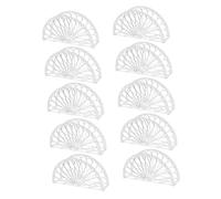 Amosfun 10Pcs Transparent Plastic Napkin Holder Elegant Serviette Stand with Smooth Edges Napkin Storage Rack for Table Kitchen Home Restaurant Use
