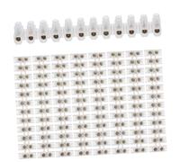 Amosfun 10pcs U-shaped Screw Terminal Block Cable Connectors High Conductivity Annealed Brass Quick Wiring Wire Connectors with High Temperature and Pressure Resistance