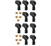Amosfun 10pcs Universal Microphone Clip Holder Mic Clamp for Wireless Mic, Large Size Design, Easy to Install, Pe and Abs Material, Suitable for Podcasting and Live Streaming