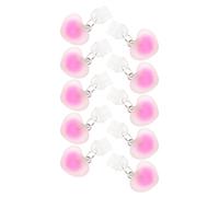 Amosfun 10pcs USB C Dustproof Plug Heart Charging Port Cover Alloy Plastic for Mobile Phone and Headphone Port, Lightweight Compact Dust Plug for Home the Go, Teachers Students