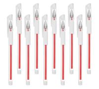 Amosfun 10pcs Waterproof Red Tattoo Marking Pens for Eyebrow Positioning and Skin Surgery, Fine Tip Cosmetic Markers for Precise Beauty and Tattoo Supplies