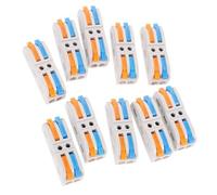 Amosfun 10pcs Wire Connector Block Kit Compact Electrical Splice Terminal with Quick Spring Lever for Home and Automotive Wiring Reusable Power Connectors for Safe Cable Connection