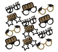 Amosfun 12 Pcs Glittery Paper Glasses for Graduation Party Photo Props Fun Party Accessory for Unique Celebrations and Memorable Moments