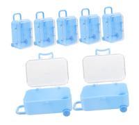 Amosfun 12 Pcs Large Suitcase Candy Boxes for Weddings Travel Party Favors Portable Plastic Trolley Luggage Design with Ample Space Elegant Minimalist Style for Easter Christmas Treats and