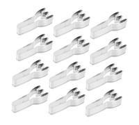 Amosfun 12 Pcs Stainless Steel Fork Shape Biscuit Molds and Washable Cookie Cutters for Baking Lovely Small Desserts at Family Gatherings and Parties