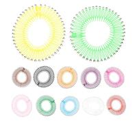 Amosfun 12pcs Flexible Circle Comb Headbands with Rhinestones Full Circular Stretch Hairband Holder for Women Colorful Hair Styling Accessories for Thin Hair and Random Color