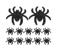 Amosfun 12pcs Halloween Spider Embroidery Patch Sew-On 6.5cm | Non-Woven Spider Applique Patches, Easy to Apply, for Clothes, Bags and Accessories, 12-Piece Halloween Craft Set