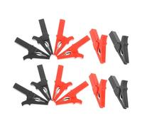 Amosfun 12pcs Heavy Duty Insulated Battery Clips with Strong Spring Design Alligator Clamps for Automotive Power Cable Connections Compatible with Banana Plugs Secure Grip for Car Truck