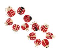 Amosfun 12pcs Insect Brooch Pin Set for Women, Alloy Material with Assorted Colours, Clip-on Ladybug and Beetle Pins, Creative and Elegant Design for Weddings and Ceremonies