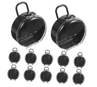 Amosfun 12pcs Mini Suitcase Candy Boxes Small Round Treat Containers Black Wedding Favor Boxes for Party and Event Packaging
