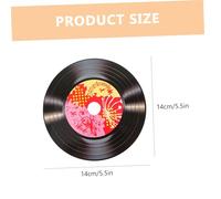 Amosfun 12pcs Retro Style Paper Vinyl Records Wall Decor for Bar Home Restaurant Living Vintage Record Decorations with Double-sided Adhesive Reusable Wall Hanging Signs for Party and