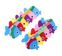 Amosfun 12pcs Rustic Non-woven Fabric Fish Hanging Ornaments for Nautical Wall Decor Coastal Ocean-themed Classroom Party Decorations