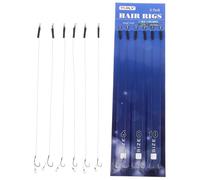 Amosfun 12pcs Saltwater Fishing String Hooks Set with Braided Line Curved Shank Fox Hook Design for Coarse and Carp Angling