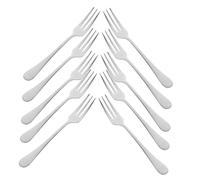 Amosfun 12pcs Stainless Steel Fruit Forks Mini Dessert Appetizer Forks for Restaurant Home Wedding Party Easy-Clean with Sleek Modern Design