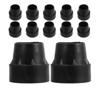 Amosfun 12pcs Trampoline Pole Caps Replacement Legs with Covers Rubber and Stainless Steel Mini Trampoline Leg Caps Anti-slip Rubber Feet Tips Enhancing Stability