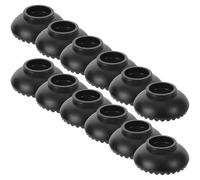 Amosfun 12pcs Trekking Pole Mud and Snow Basket Replacement Accessories Quick Installation and Universal Terrain Adaptation, round Hiking Walking Stick Attachments for Camping