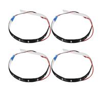 Amosfun 12V Ice Blue LED Strip Lights Waterproof 4Pcs, Automotive Flexible Light Strips for Car and Motorcycle Interior, Suitable for Cargo, Boat and Truck Decoration