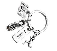 Amosfun 13 1 keychain half marathon runner keychain"I can key rings inspirational bag pendant running jewellery for girls women graduation souvenir