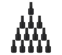 Amosfun 13pcs 15ml Matte Black Glass Nail Gel Storage Bottles with Brush Caps Leak-proof Empty Nail Polish Containers for Professional Manicure and DIY