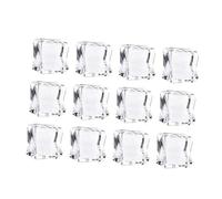 Amosfun 150pcs Acrylic Ice Cubes Non Melting Fake Crystal Ice Cubes Shape for Photography Decorations