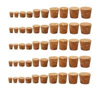 Amosfun 150pcs Tapered Wooden Cork Stoppers Reusable Sealer Caps for Wine Beer and Glass Bottles Versatile Fit for Various Secure Airtight Closure for Freshness