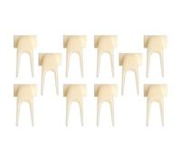 Amosfun 15pcs Parrot Fruit Fork Feeder Accessory for Birds and Pets, Beige Plastic Feeding Fork Compact Design, for Installing on Cage to Promote Healthy Eating